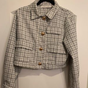Bishop and Young cropped tweed blazer